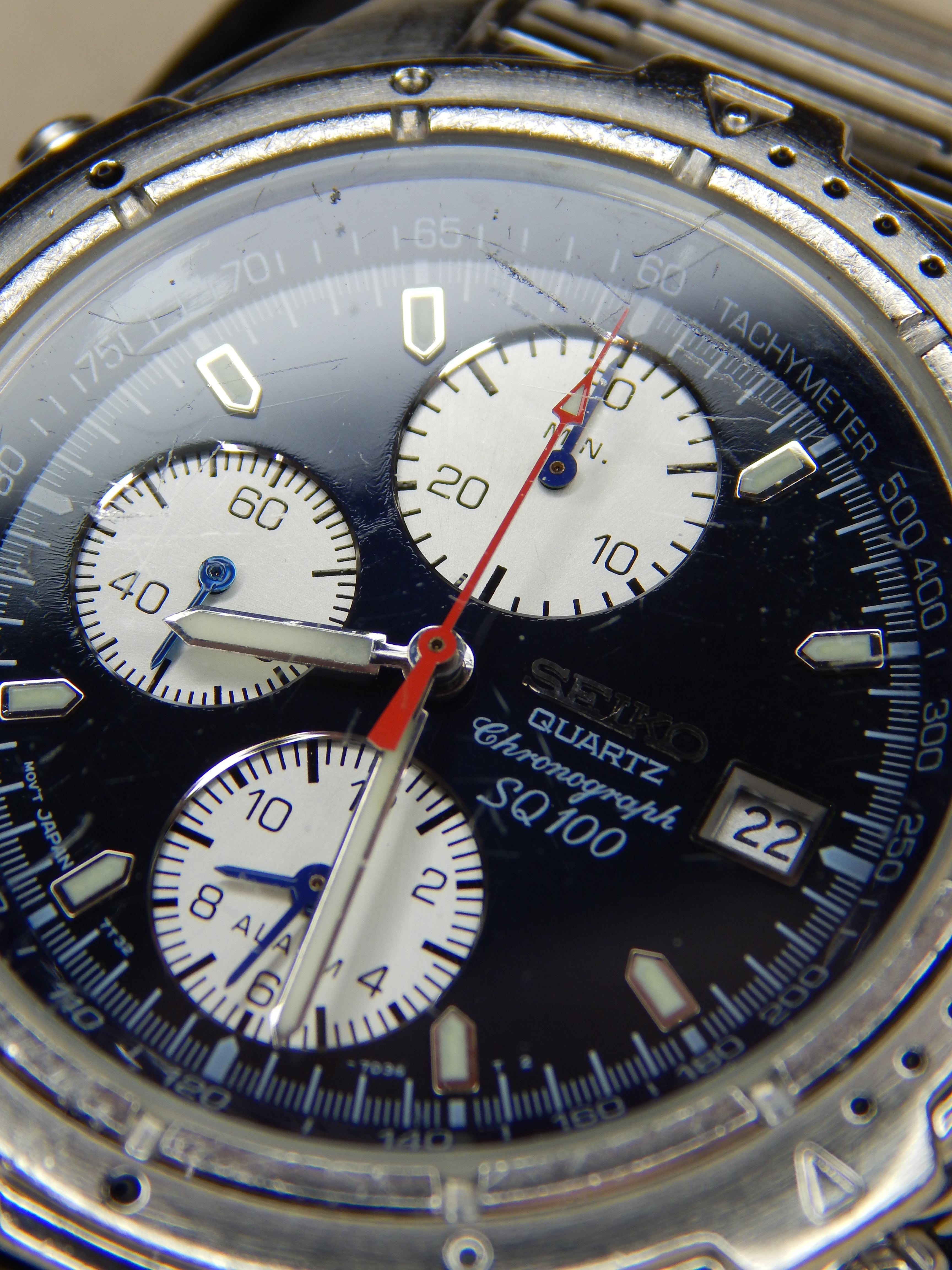 Seiko SQ 100 Quartz chronograph