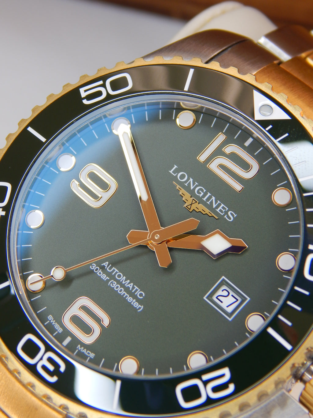 Longines Hydroconquest, big size, Green Dial